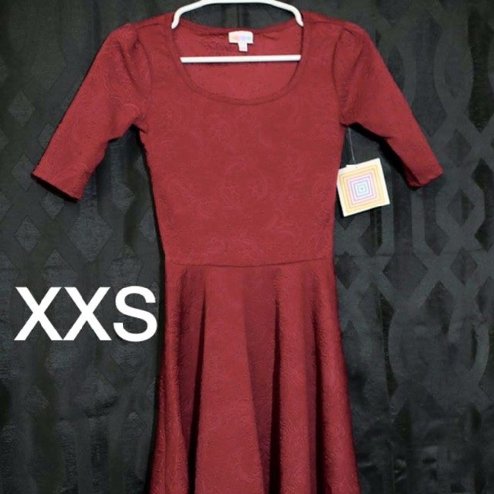 xxs textured lularoe Nicole dress